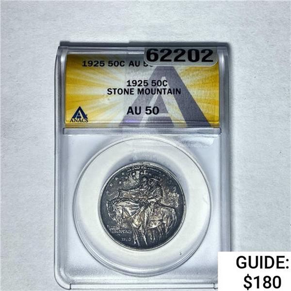 1925 Stone Mountain Half Dollar ANACS AU50