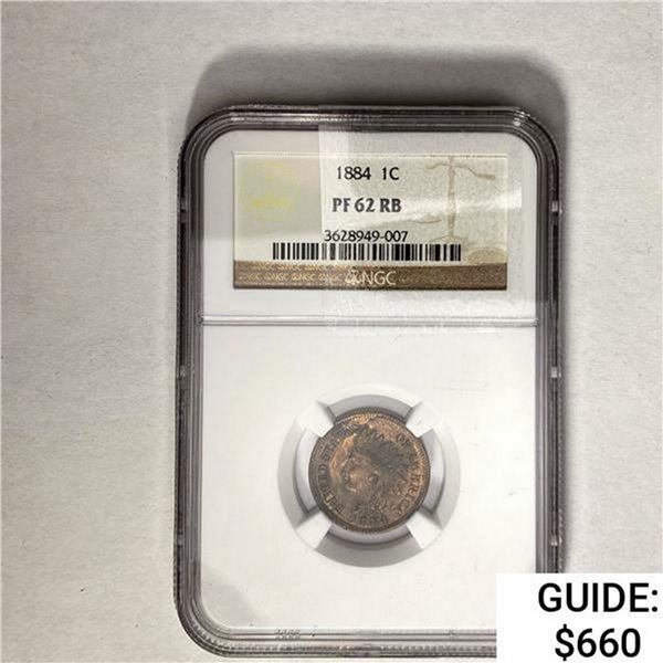 1884 Indian Head Cent NGC PF62 RB