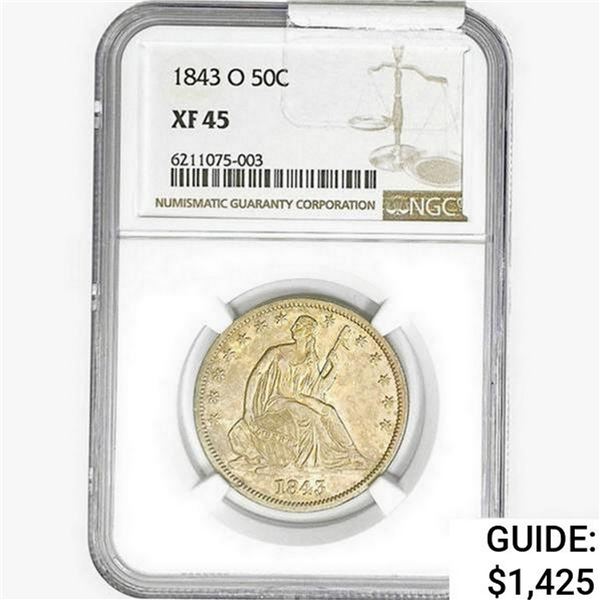 1843-O Seated Liberty Half Dollar NGC XF45