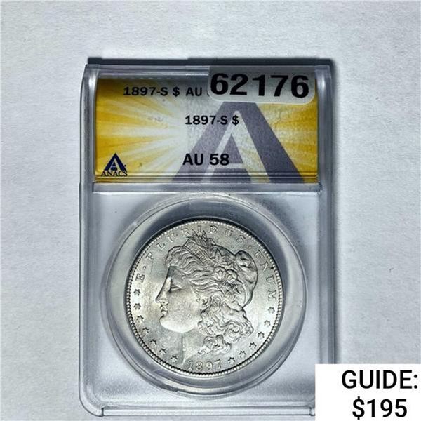 1897-S Morgan Silver Dollar ANACS AU58