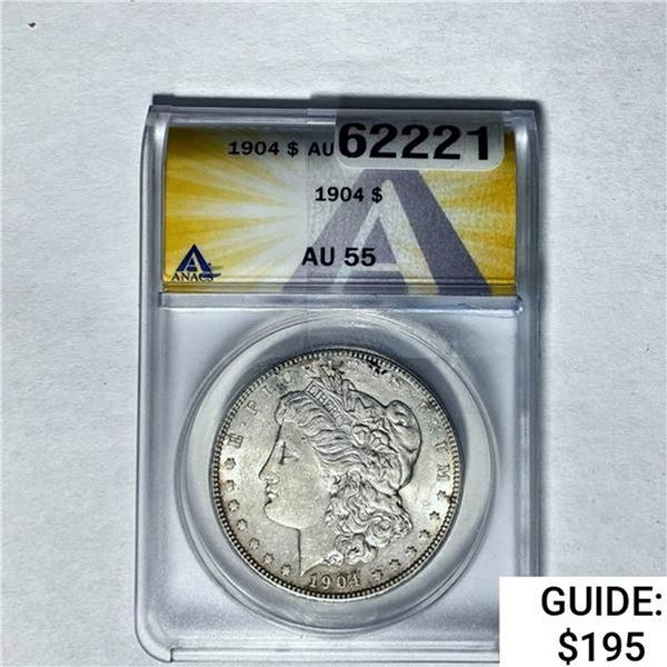 1904 Morgan Silver Dollar ANACS AU55
