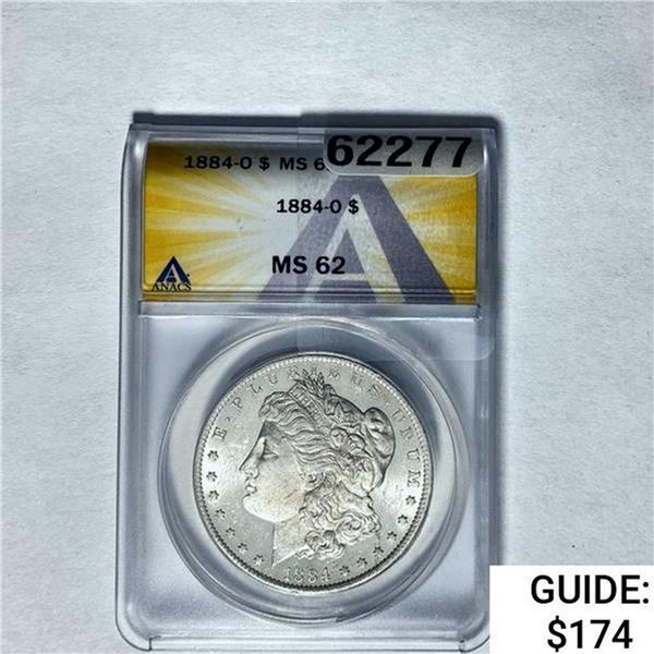 1884-O Morgan Silver Dollar ANACS MS62