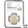 Image 1 : 1943 Walking Liberty Half Dollar NGC MS64
