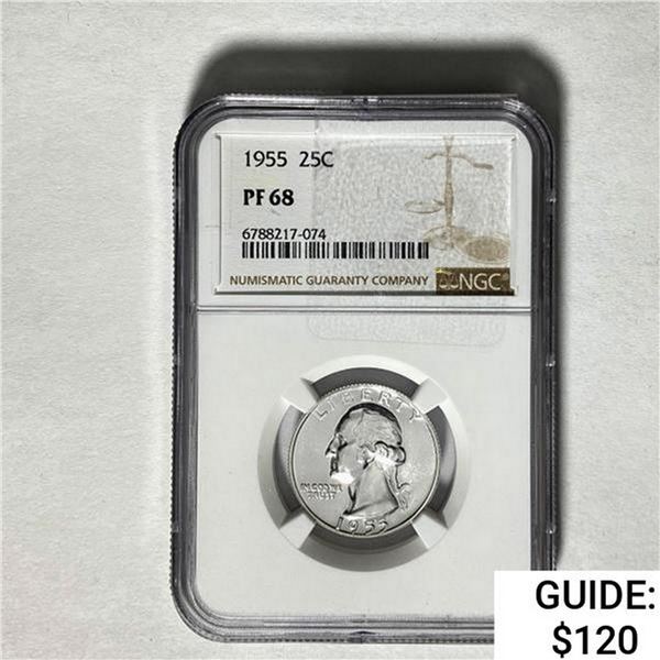 1955 Washington Silver Quarter NGC PF68