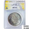 Image 1 : 1878 7/8 TF Morgan Silver Dollar ANACS MS63 VAM-37