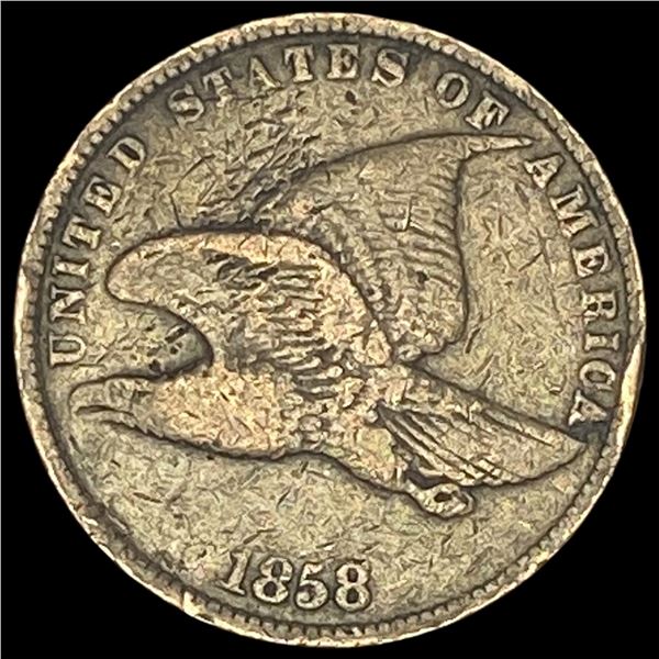 1858 Copper-Nickel Flying Eagle Cent LIGHTLY CIRCULATED