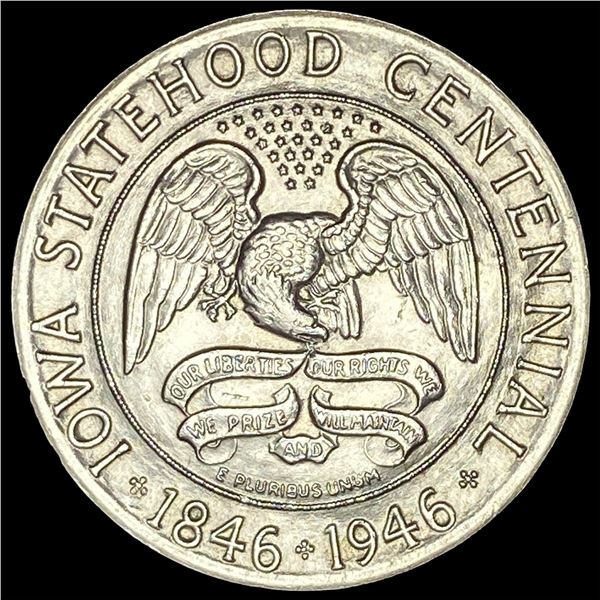 1946 Silver Iowa Centennial Half Dollar GEM BU