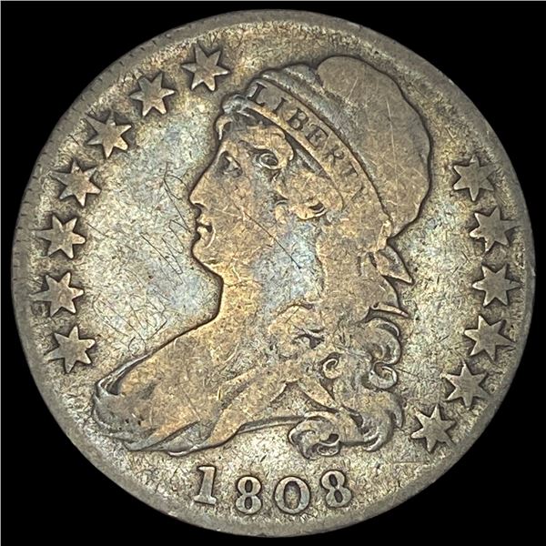 1808 Capped Bust Half Dollar LIGHTLY CIRCULATED