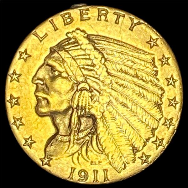 1911 Indian Head Gold $2.50 Quarter Eagle UNCIRCULATED