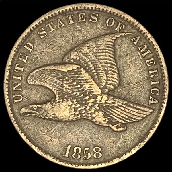 1858 Flying Eagle Cent NEARLY UNCIRCULATED