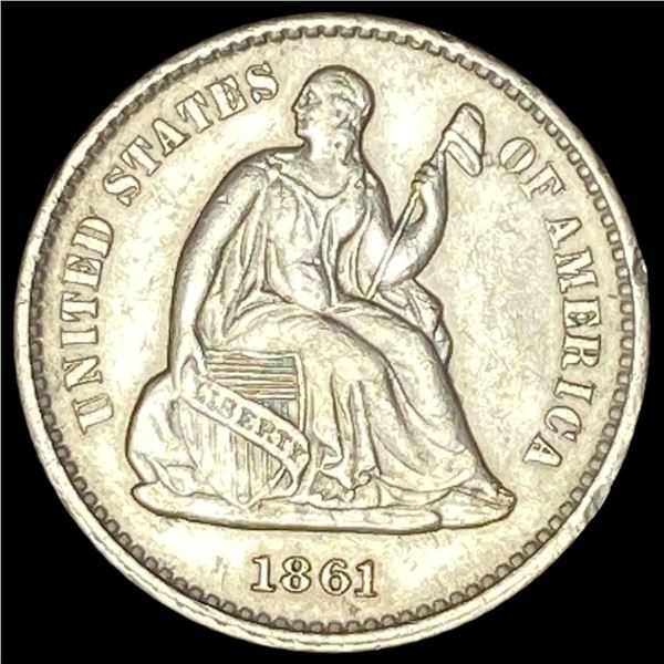 1861 Seated Liberty Half Dime UNCIRCULATED