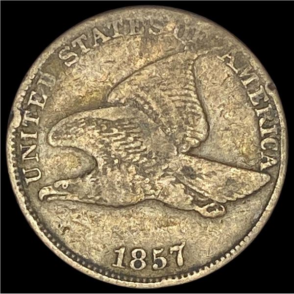 1857 Copper-Nickel Flying Eagle Cent LIGHTLY CIRCULATED