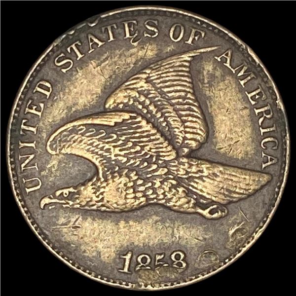 1858 Flying Eagle Cent NEARLY UNCIRCULATED