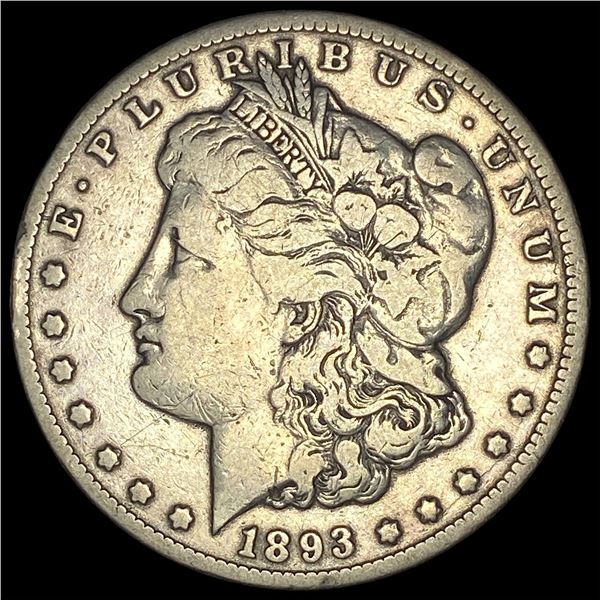 1893-CC Silver Morgan Dollar LIGHTLY CIRCULATED