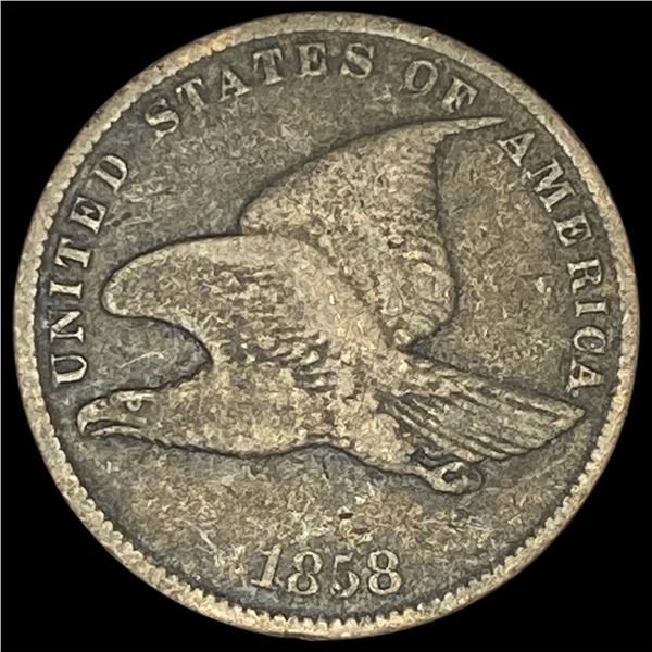 1858 Copper-Nickel Flying Eagle Cent NICELY CIRCULATED