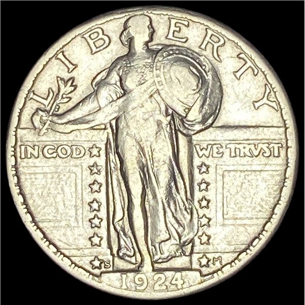 1924-S Silver Standing Liberty Quarter CLOSELY UNCIRCULATED