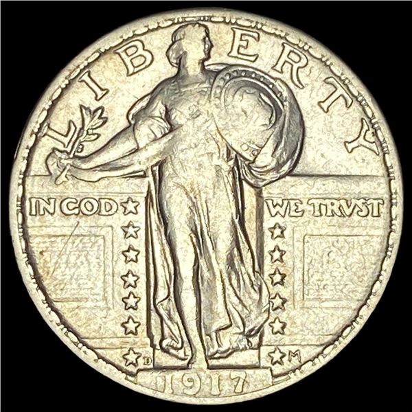 1917-D Silver Standing Liberty Quarter CLOSELY UNCIRCULATED