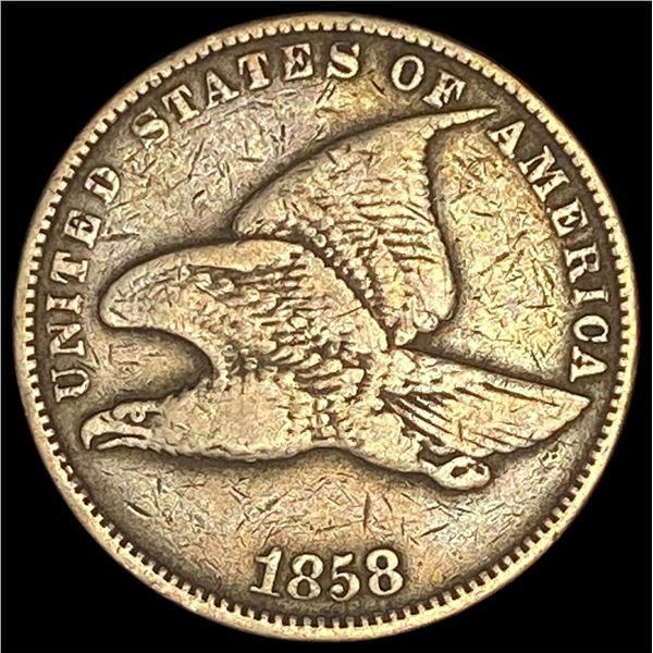 1858 Copper-Nickel Flying Eagle Cent LIGHTLY CIRCULATED