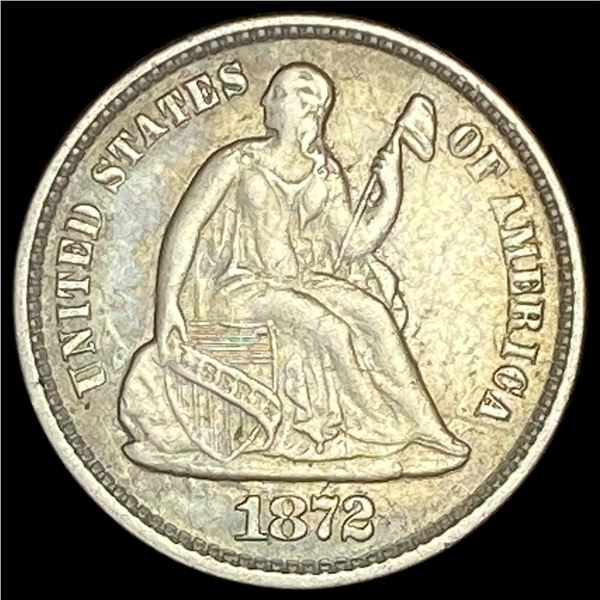 1872 Seated Liberty Half Dime CLOSELY UNCIRCULATED
