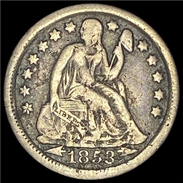 1853-O Seated Liberty Dime LIGHTLY CIRCULATED