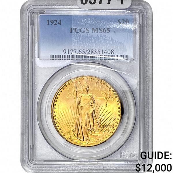 1924 $20 Gold Double Eagle PCGS MS65