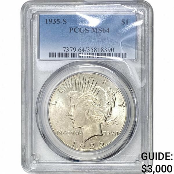 1935-S Silver Peace Dollar PCGS MS64