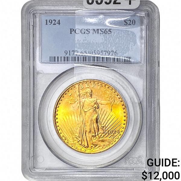 1924 $20 Gold Double Eagle PCGS MS65
