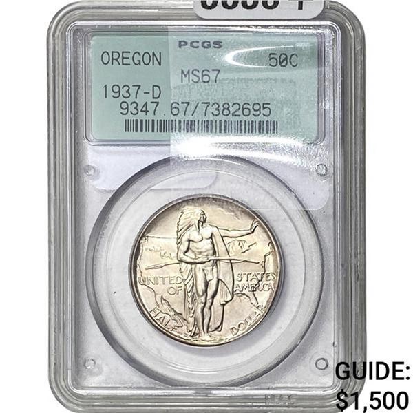 1937-D Oregon Trail Half Dollar PCGS MS67