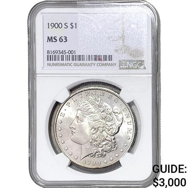 1900-S Morgan Silver Dollar NGC MS63
