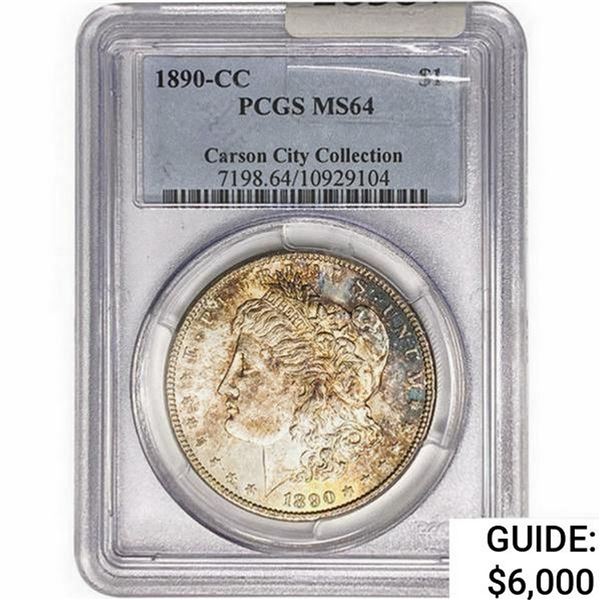 1890-CC Morgan Silver Dollar PCGS MS64