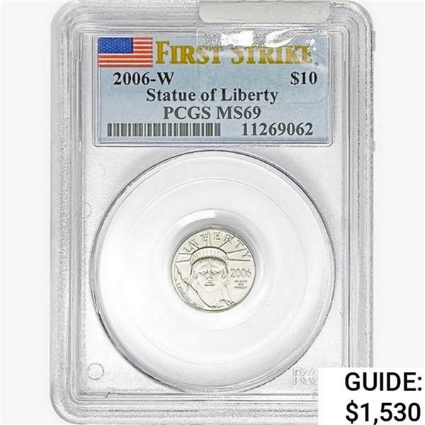 2006-W 1/10oz Platinum $10 Liberty PCGS MS69