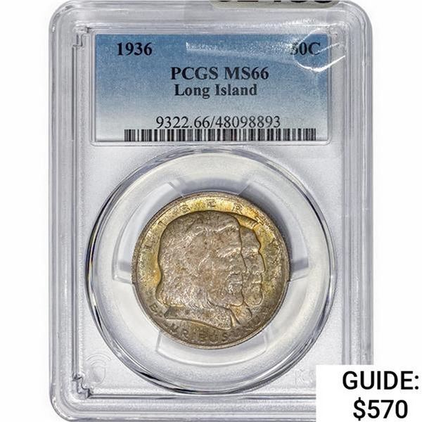 1936 Long Island Half Dollar PCGS MS66