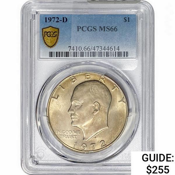 1972-D Eisenhower Dollar PCGS MS66
