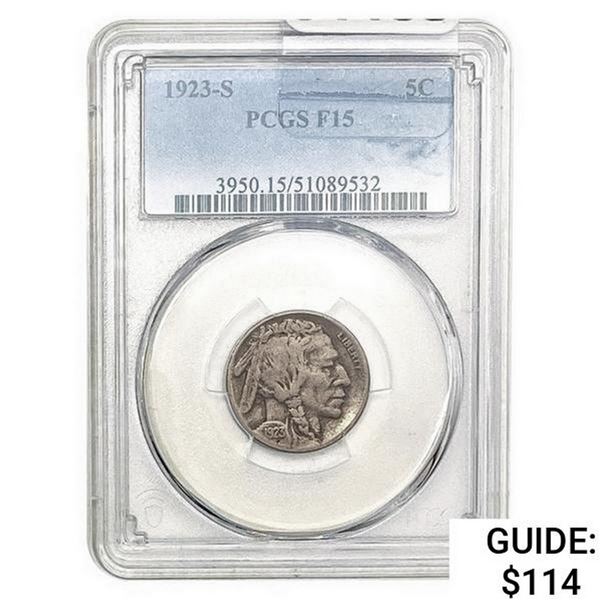 1923-S Buffalo Nickel PCGS F15