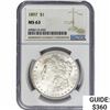 Image 1 : 1897 Morgan Silver Dollar NGC MS63