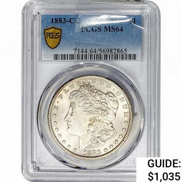 1883-CC Morgan Silver Dollar PCGS MS64