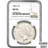 Image 1 : 1923 Silver Peace Dollar NGC MS64