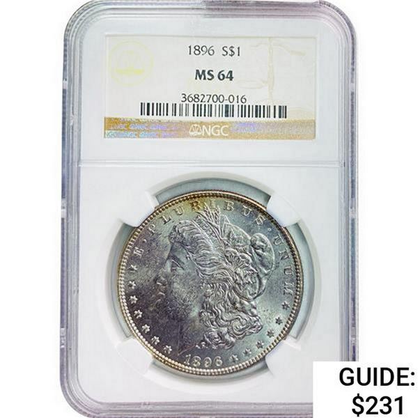 1896 Morgan Silver Dollar NGC MS64
