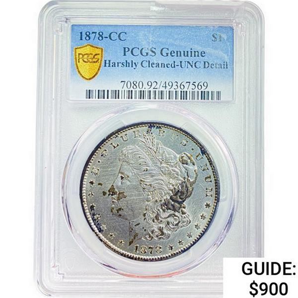 1878-CC Morgan Silver Dollar PCGS GENUINEUNC