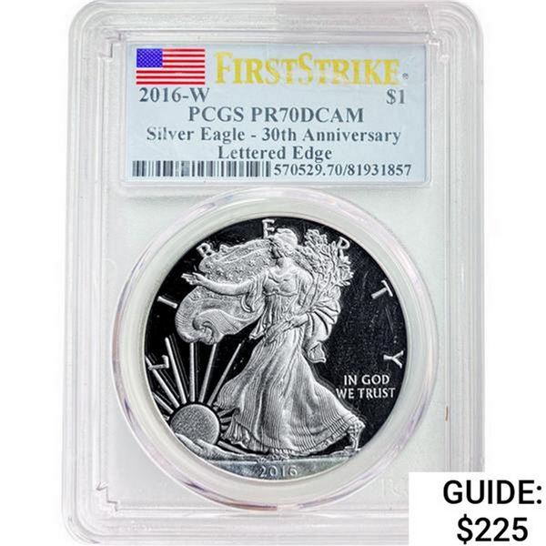 2016-W $1Silver Eagle PCGS PR70 DCAM
