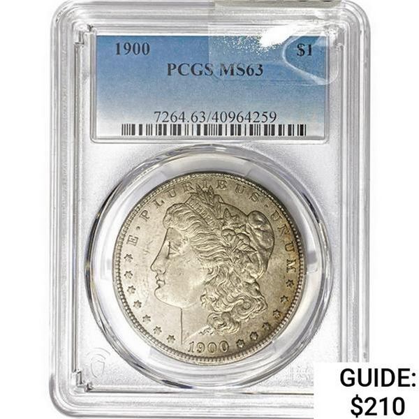1900 Morgan Silver Dollar PCGS MS63