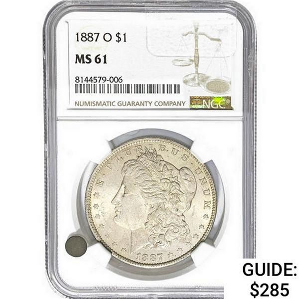 1887-O Morgan Silver Dollar NGC MS61