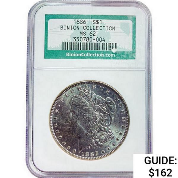 1886 Morgan Silver Dollar ANACS MS62