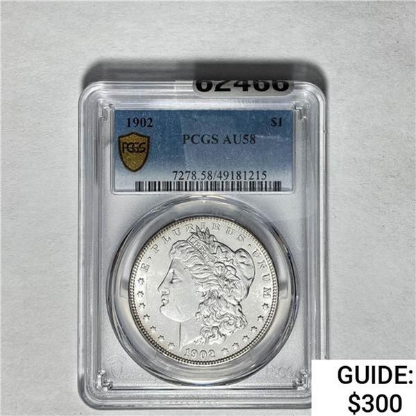 1902 Morgan Silver Dollar PCGS AU58