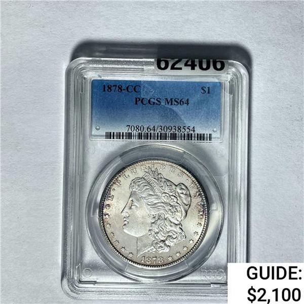 1878-CC Morgan Silver Dollar PCGS MS64