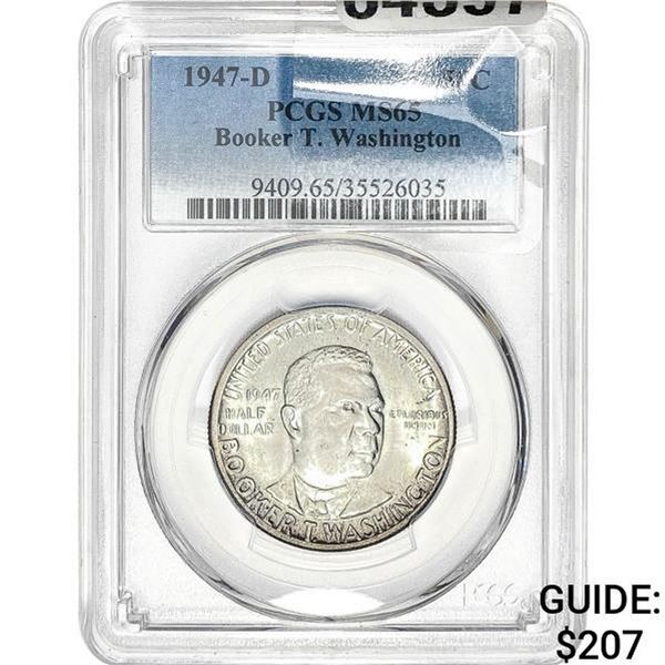 1947-D Booker T Half Dollar PCGS MS65