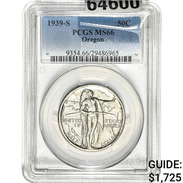 1939-S Oregon Trail Half Dollar PCGS MS66