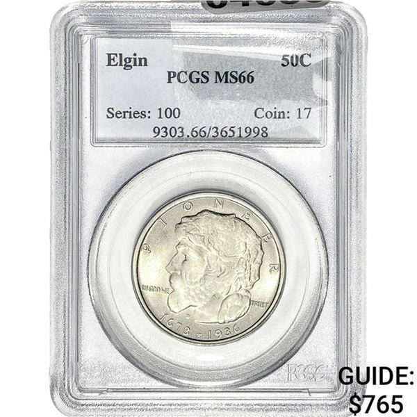 1936 Elgin Half Dollar PCGS MS66