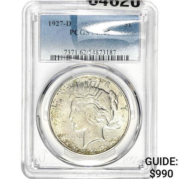 1927-D Morgan Silver Dollar PCGS MS62