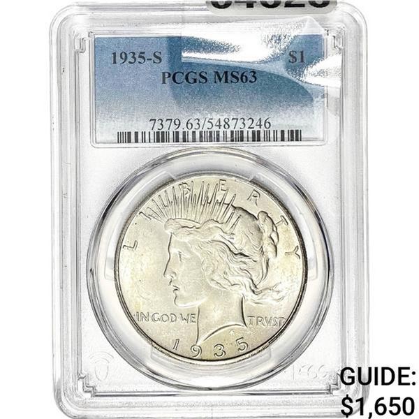 1935-S Morgan Silver Dollar PCGS MS63